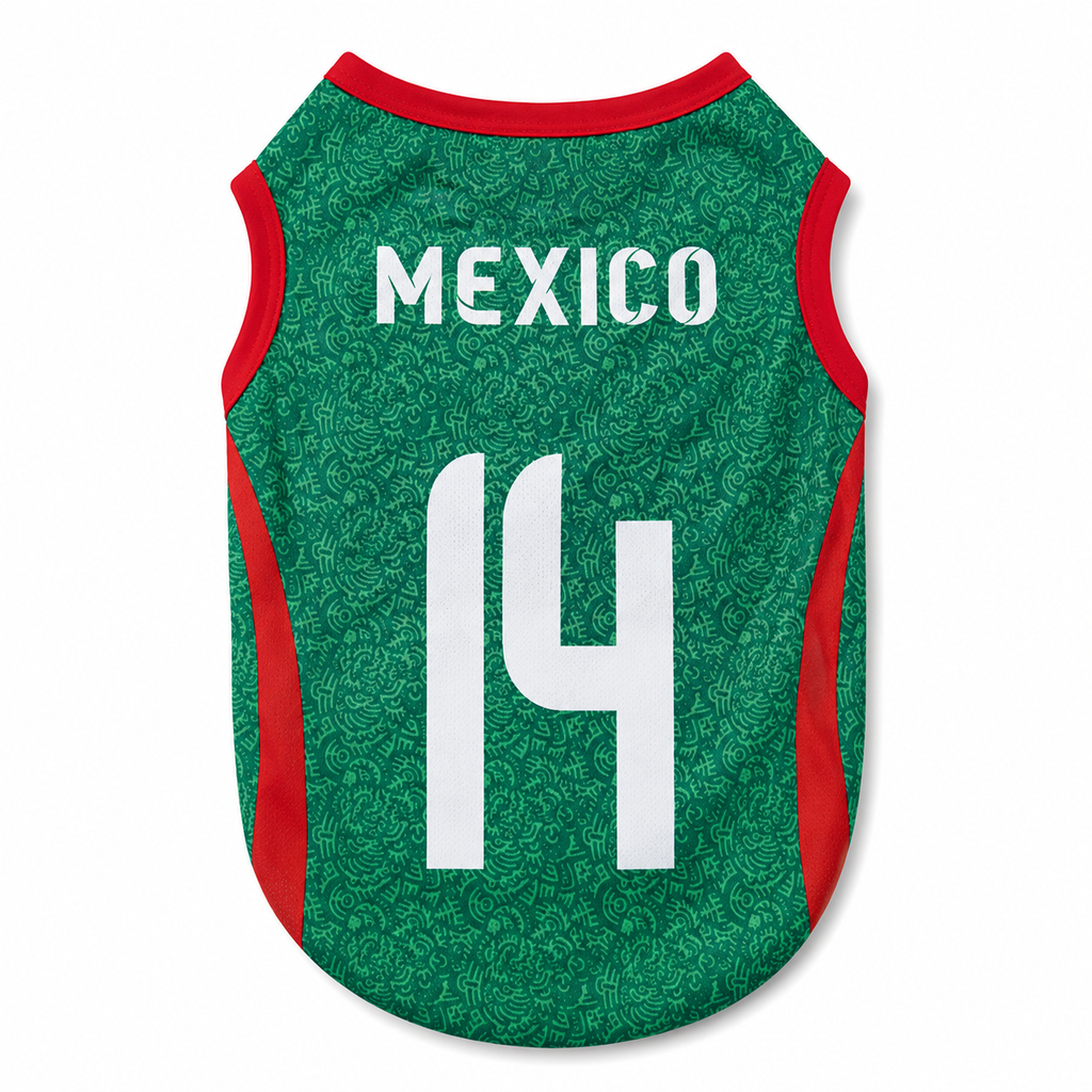 Mexico Dog Soccer Jersey – Lightweight & Breathable