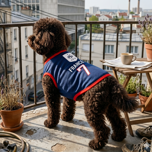 France Dog Soccer Jersey – Lightweight & Breathable