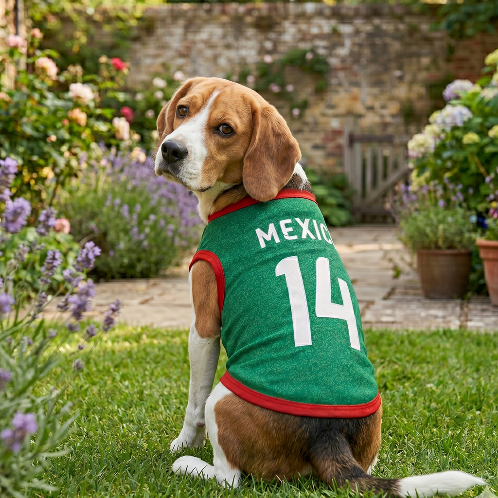 Mexico Dog Soccer Jersey – Lightweight & Breathable