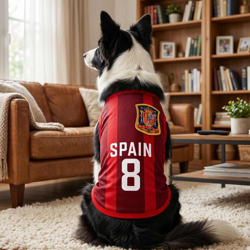 Spain Dog Soccer Jersey – Lightweight & Breathable
