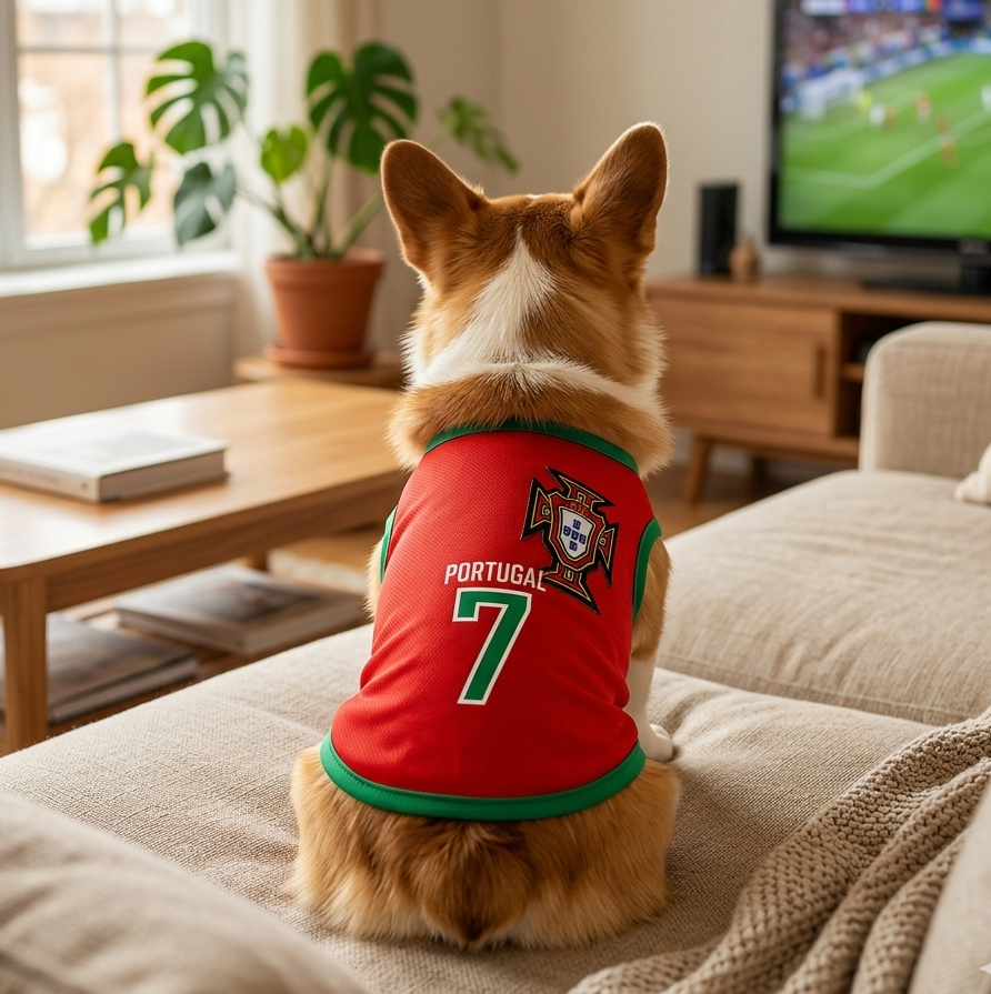 Portugal Dog Soccer Jersey – Lightweight & Breathable