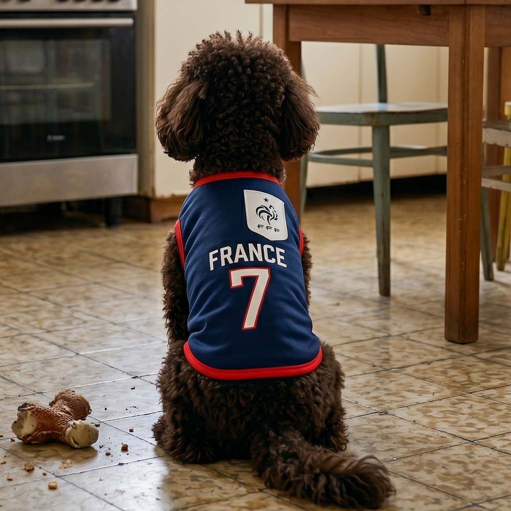 France Dog Soccer Jersey – Lightweight & Breathable