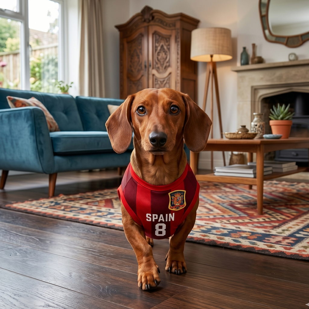 Spain Dog Soccer Jersey – Lightweight & Breathable